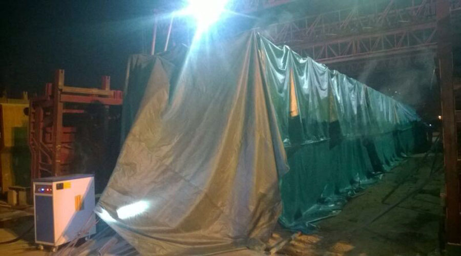 中建八局購混凝土養(yǎng)護(hù)蒸汽發(fā)生器，濟(jì)南輕軌冬天施工效率翻番！